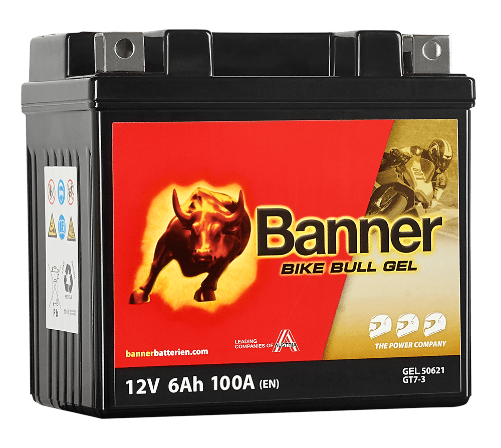 12V 6Ah 100A Banner Bike Bull GEL 50621 Motorradbatterie GT7-3