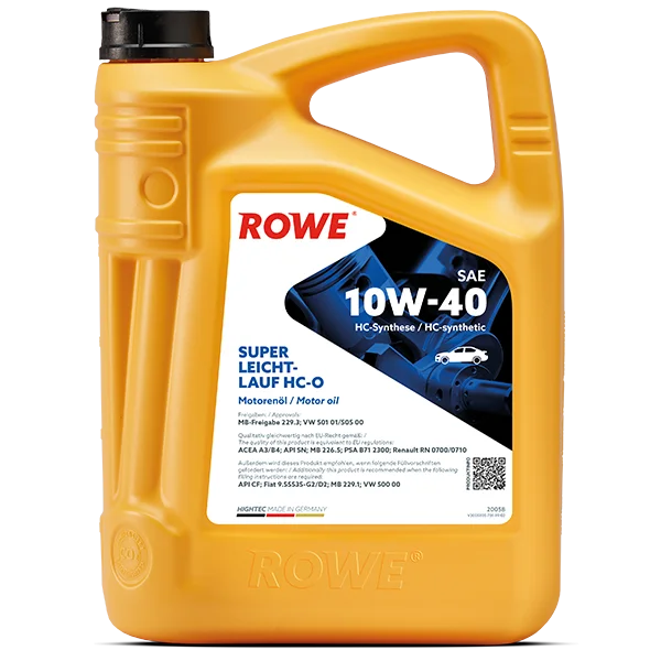 ROWE HIGHTEC SUPER LEICHTLAUF HC-O SAE 10W-40 Motorenöl 5 Liter