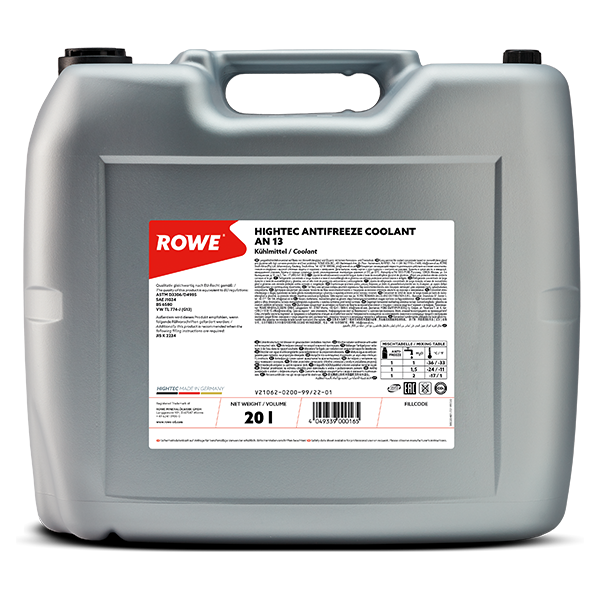 ROWE HIGHTEC ANTIFREEZE COOLANT AN 13 Kühlerfrostschutzkonzentrat für G13 20 Liter