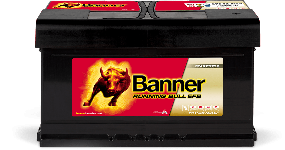 12V 75Ah 730A Banner Running Bull EFB 57512 Starterbatterie