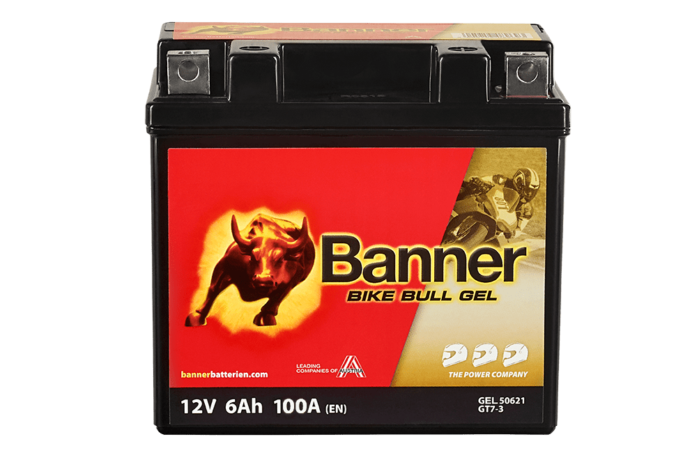 12V 6Ah 100A Banner Bike Bull GEL 50621 Motorradbatterie GT7-3