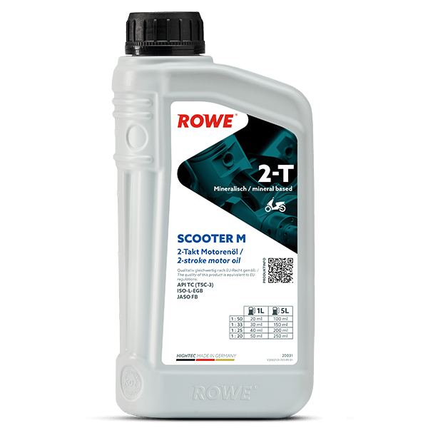 20031-0010-99-ROWE HIGHTEC 2-T SCOOTER M Zweitakt Motorenöl mineralisch 1 Liter