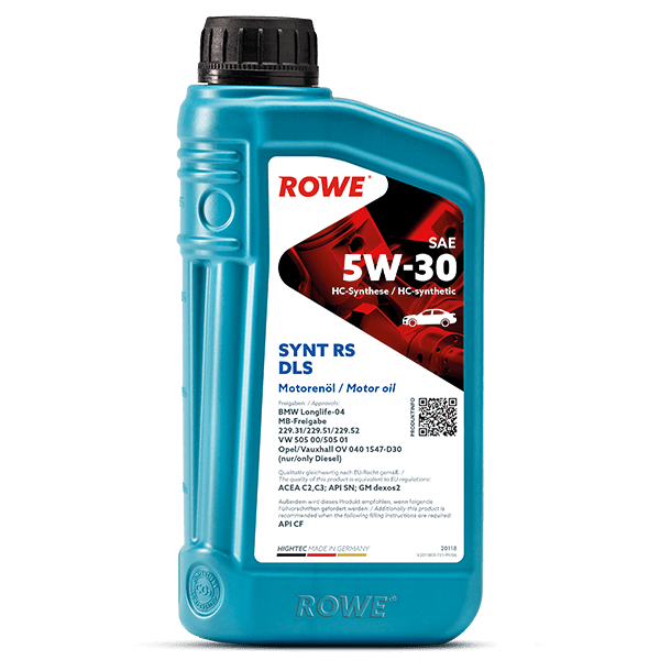 20118-0010-99-ROWE HIGHTEC SYNT RS DLS SAE 5W-30 Motorenöl 1 Liter