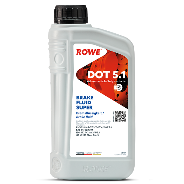 ROWE HIGHTEC BRAKE FLUID SUPER DOT 5.1 Hochleistungs-Bremsflüssigkeit 1 Liter