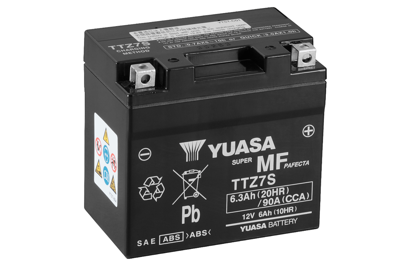 12V 6Ah 90A Yuasa TTZ7S TTZ7S-BS AGM Motorradbatterie