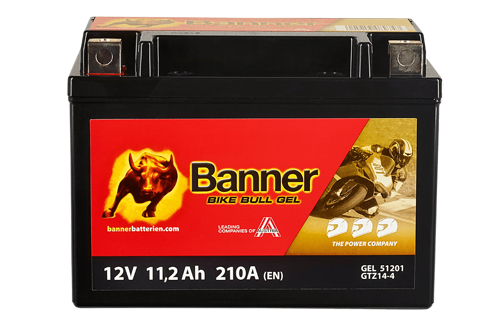 12V 11,2Ah 210A Banner Bike Bull GEL 51201 Motorradbatterie GTZ14-4