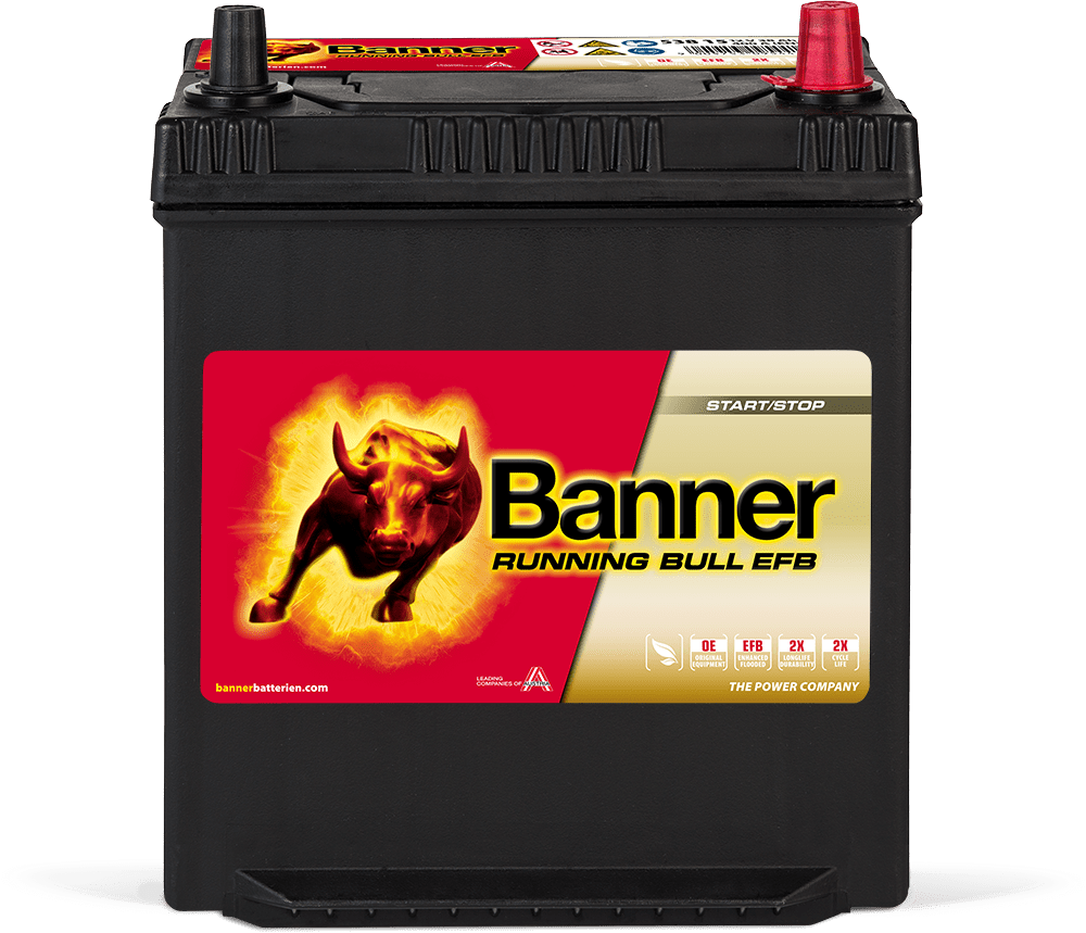 ASIA 12V 38Ah 400A Banner Running Bull EFB 53815 Starterbatterie