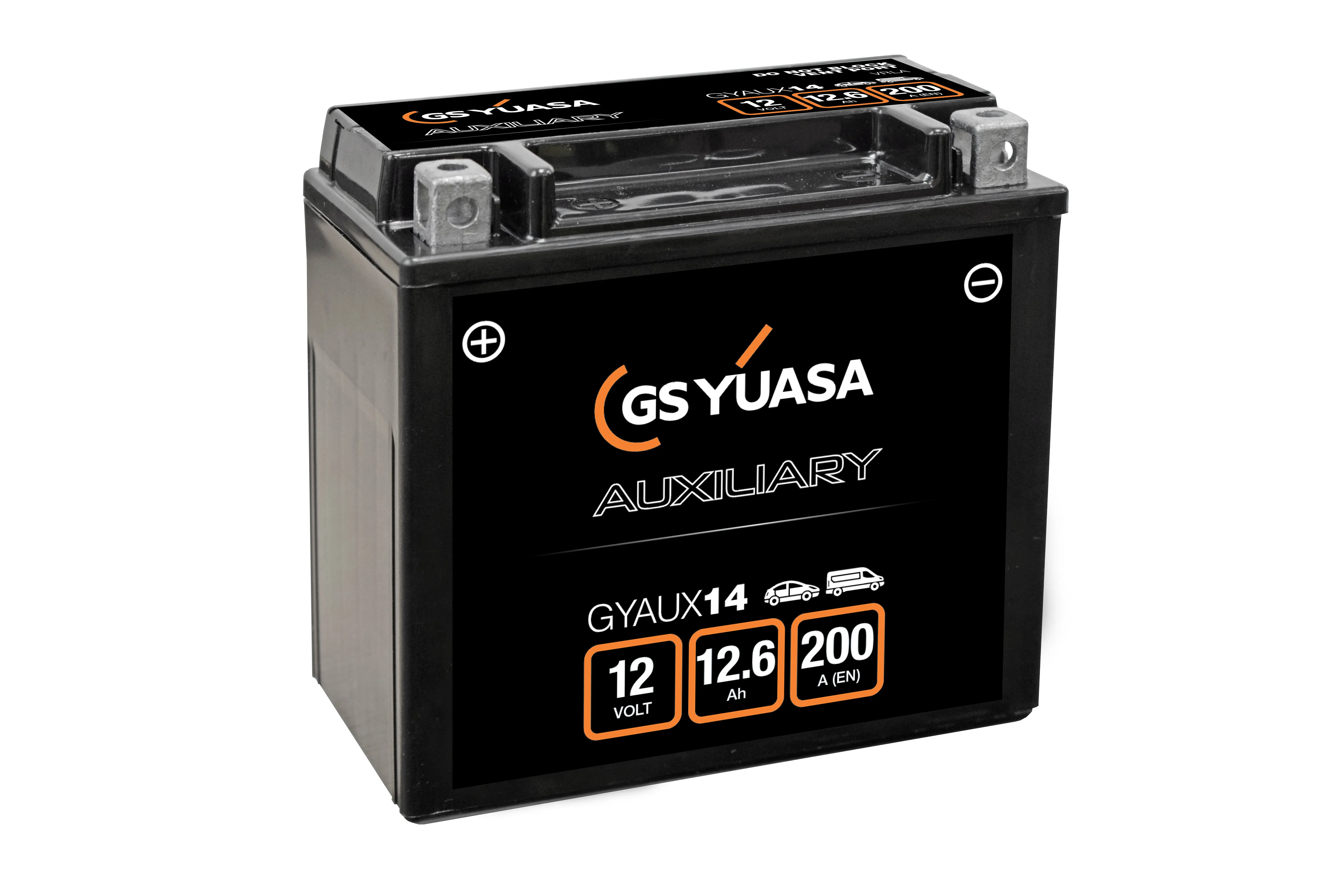 AUX14 12V 12Ah 200A Yuasa Auxilliary BackUp GYAUX14 Stützbatterie