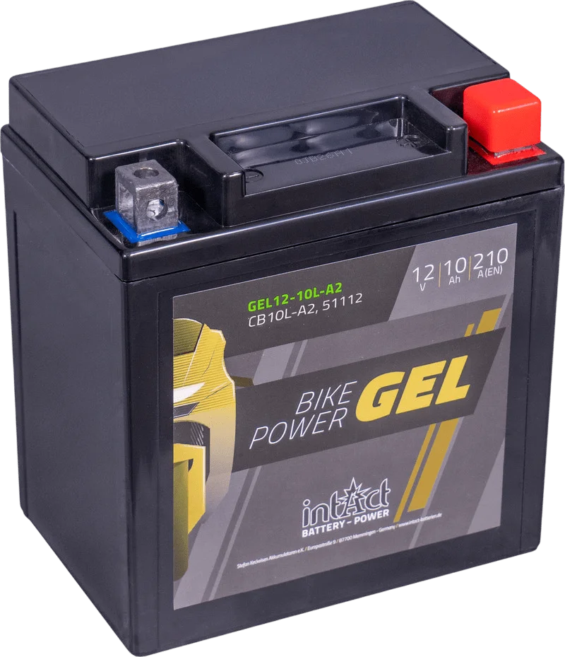 12V 10Ah 210A intAct Bike-Power GEL12-10L-A2 Motorradbatterie 51112