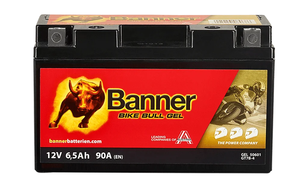 12V 6,5Ah 90A Banner Bike Bull GEL 50601 Motorradbatterie GT7B-4