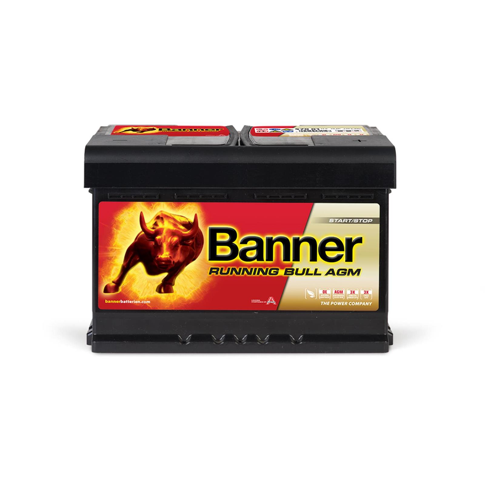 Banner Running Bull 57001 AGM Autobatterie 12V 70Ah