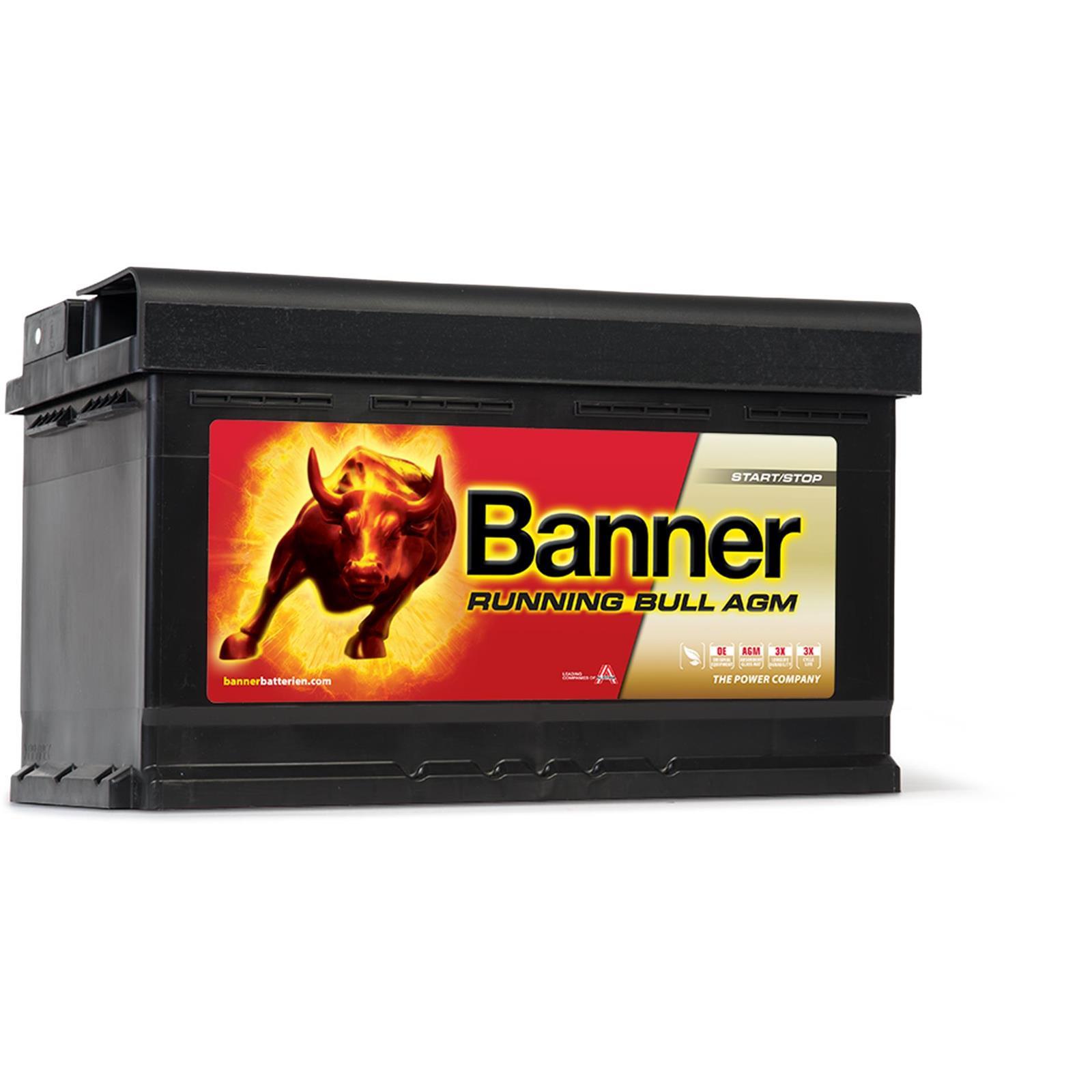 Autobatterie BANNER Running Bull AGM 12V 80AH 58001 Start Stop 1er  61217555718